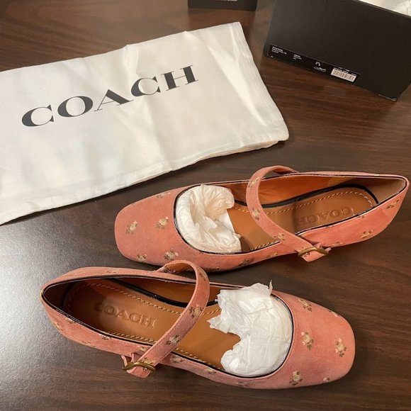 Coach Shoes - NWT Coach Mary Jane Prairie Print Suede Size 7